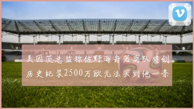 美因茨总监称佐野海舟若离队将创历史纪录2500万欧无法买到他一条腿